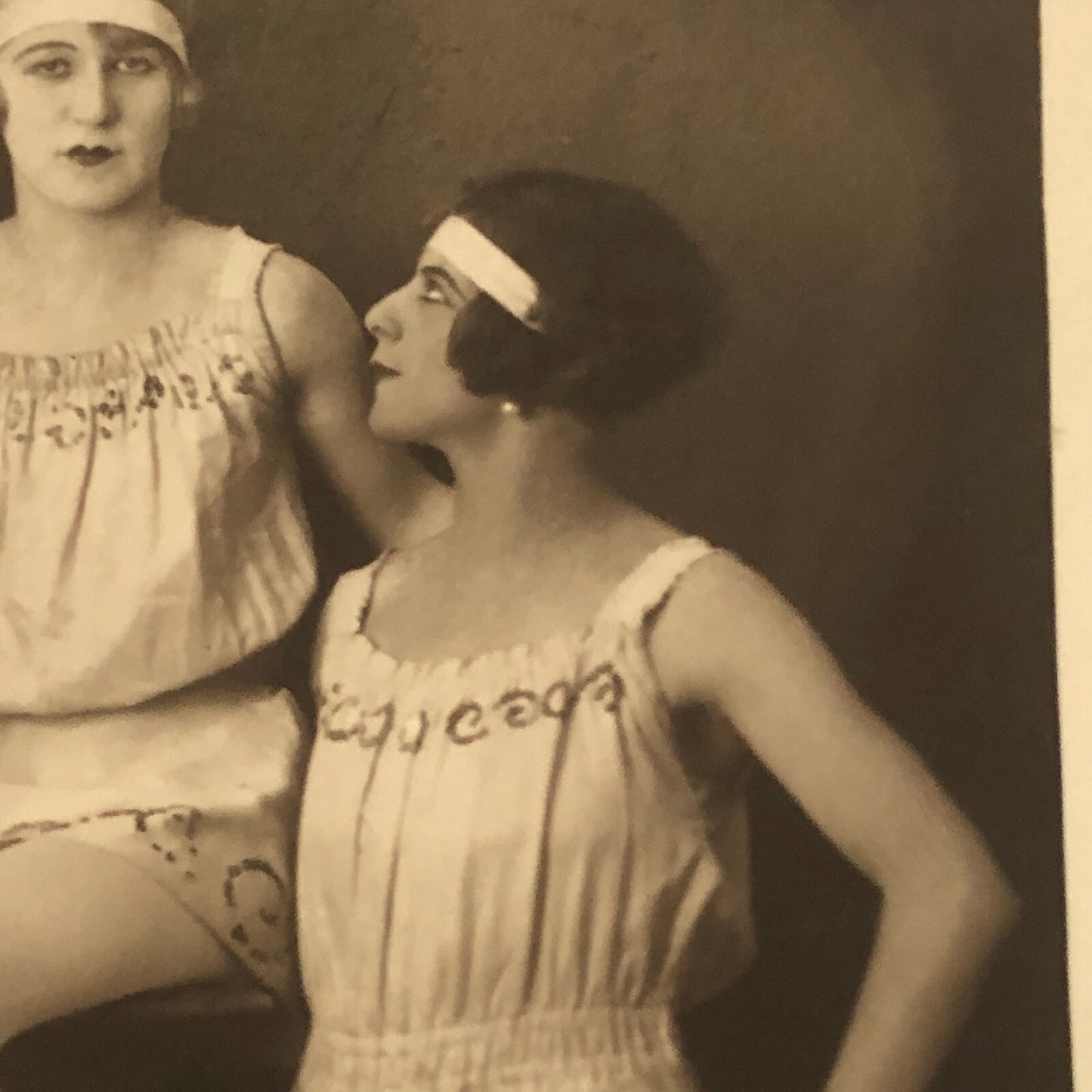 Circus Performers in Costume Real Photo Postcard Post Card RPPC Reading Sisters