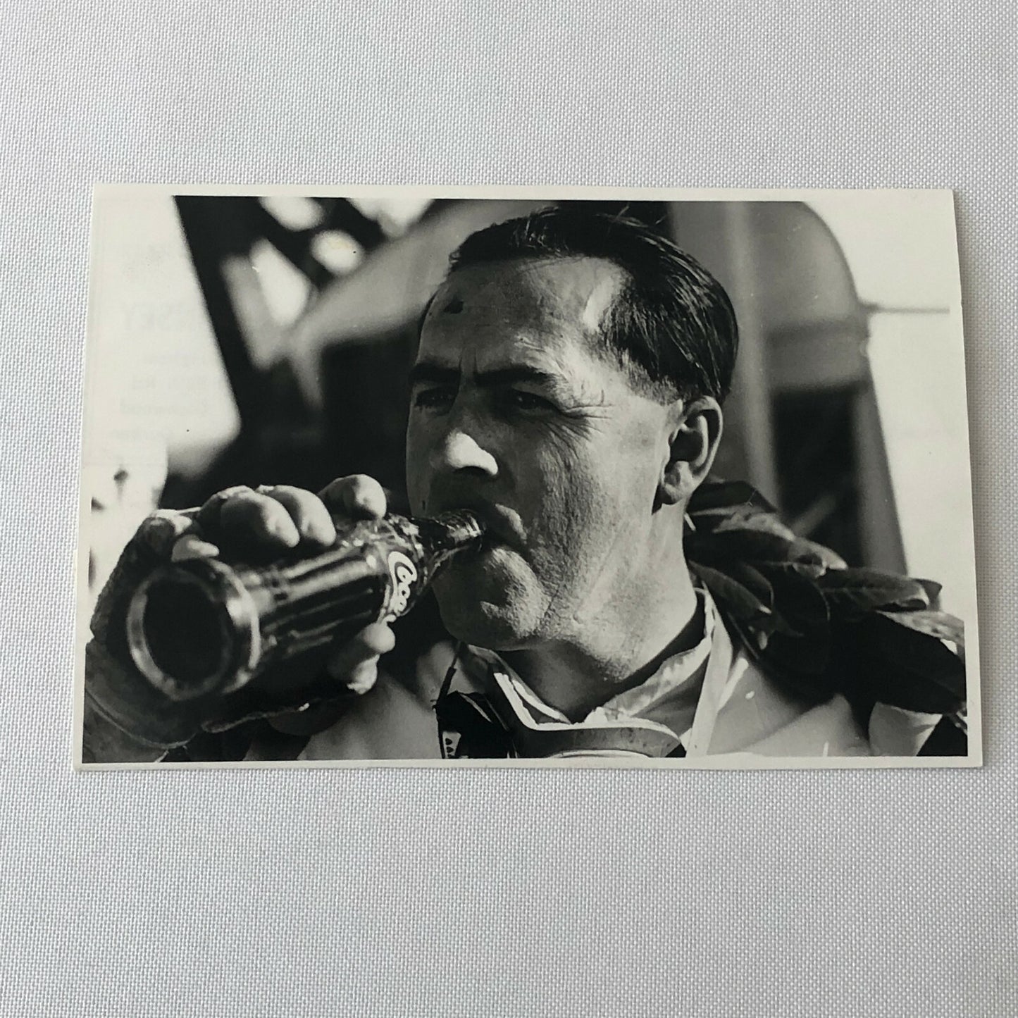 Vintage Racing Photo Photograph Jack Brabham Drinking Coca Cola Coke 1960