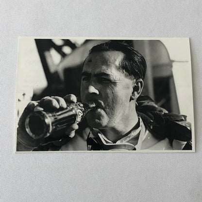 Vintage Racing Photo Photograph Jack Brabham Drinking Coca Cola Coke 1960