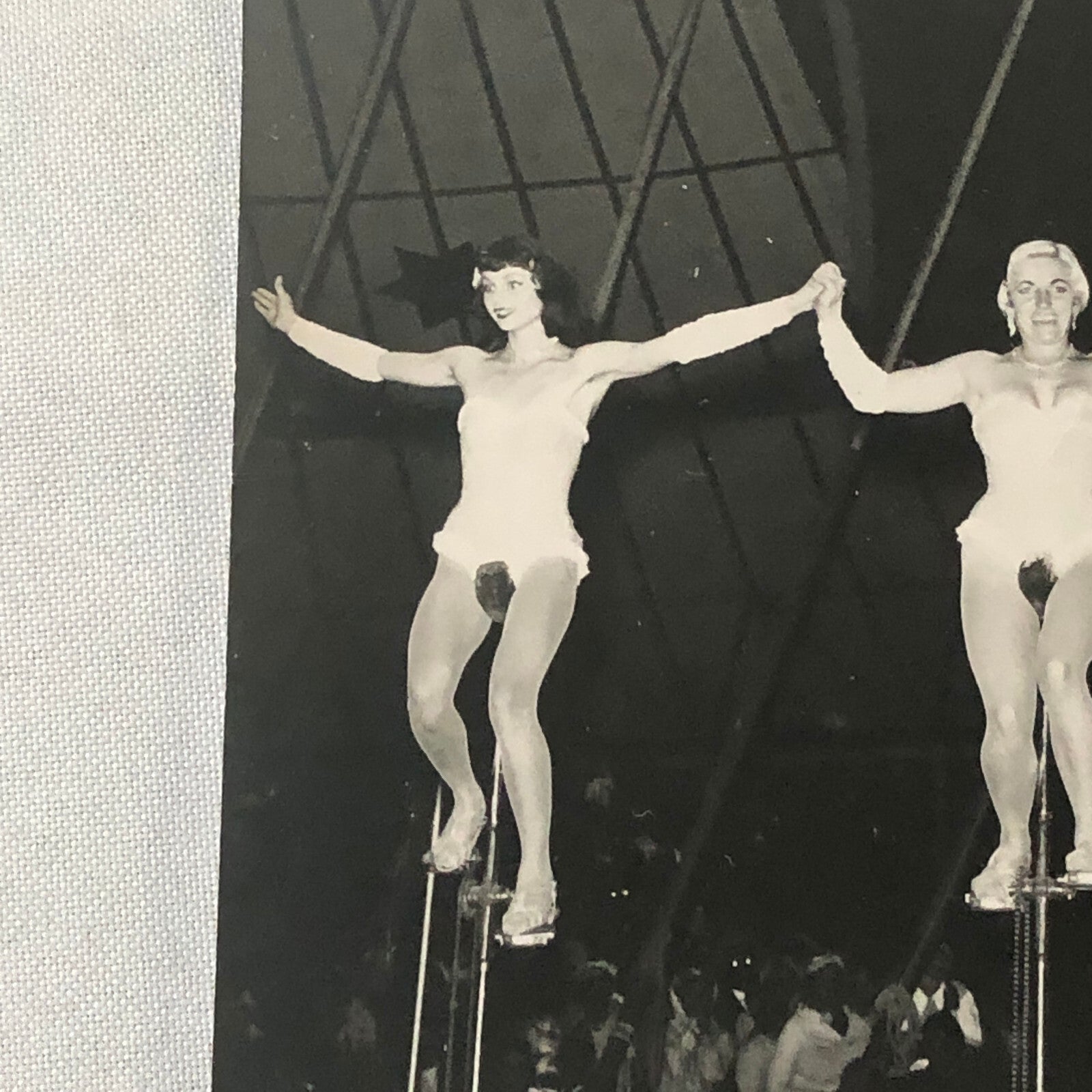 Circus Performer Balancing Act Unicycle Photo Photograph Vintage Marchita Troupe