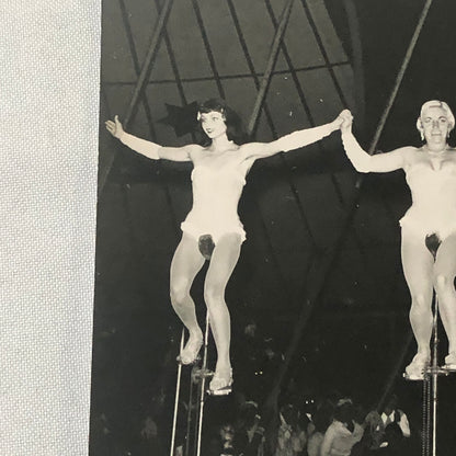 Circus Performer Balancing Act Unicycle Photo Photograph Vintage Marchita Troupe