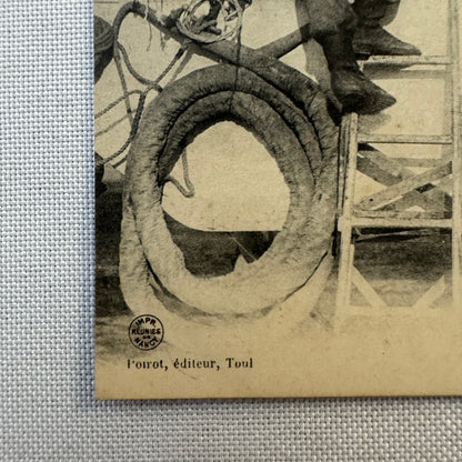 Vintage Zeppelin Airship Dirigible Postcard Post Card French Le Lebaudy