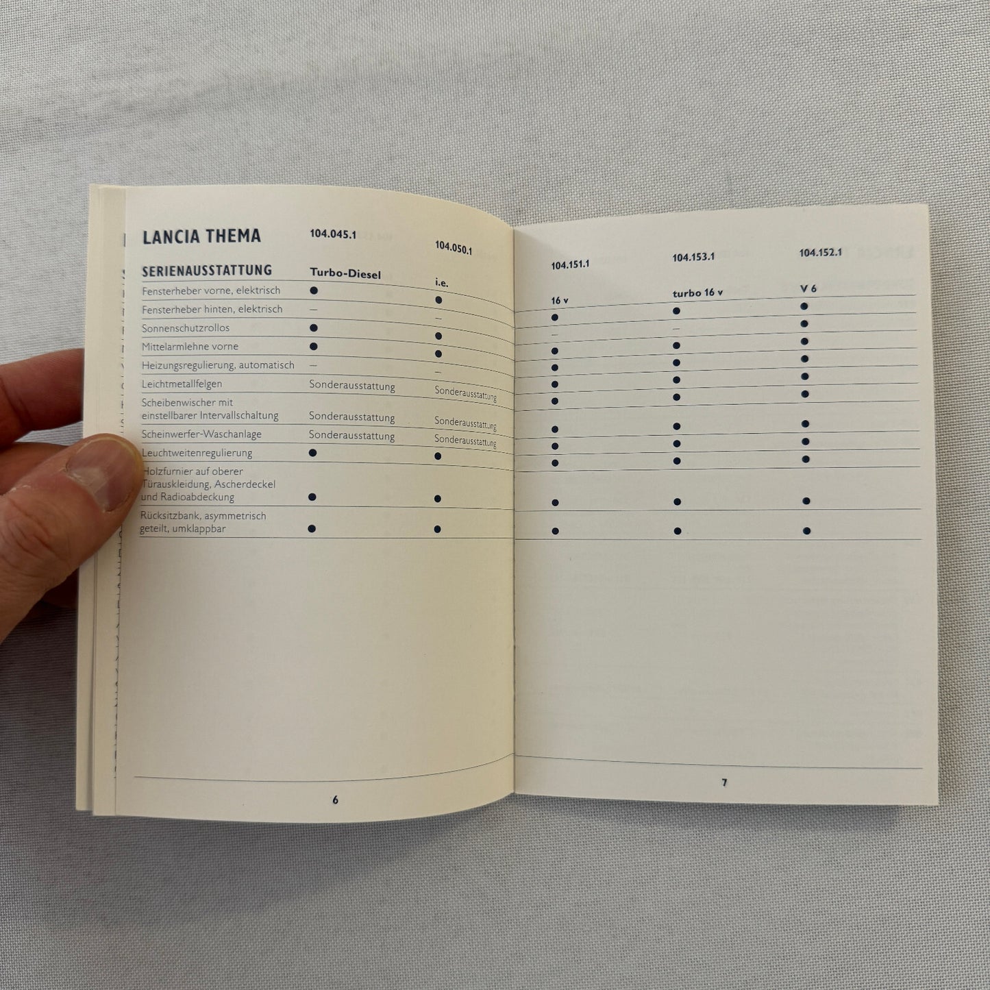 1990 Lancia Thema Technical Data Price List Brochure European German 8.32 Wagon