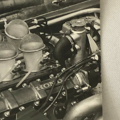 Vintage Honda F2 Formula 2 Racing Car Engine Photo Photograph Print 1981 ? 
