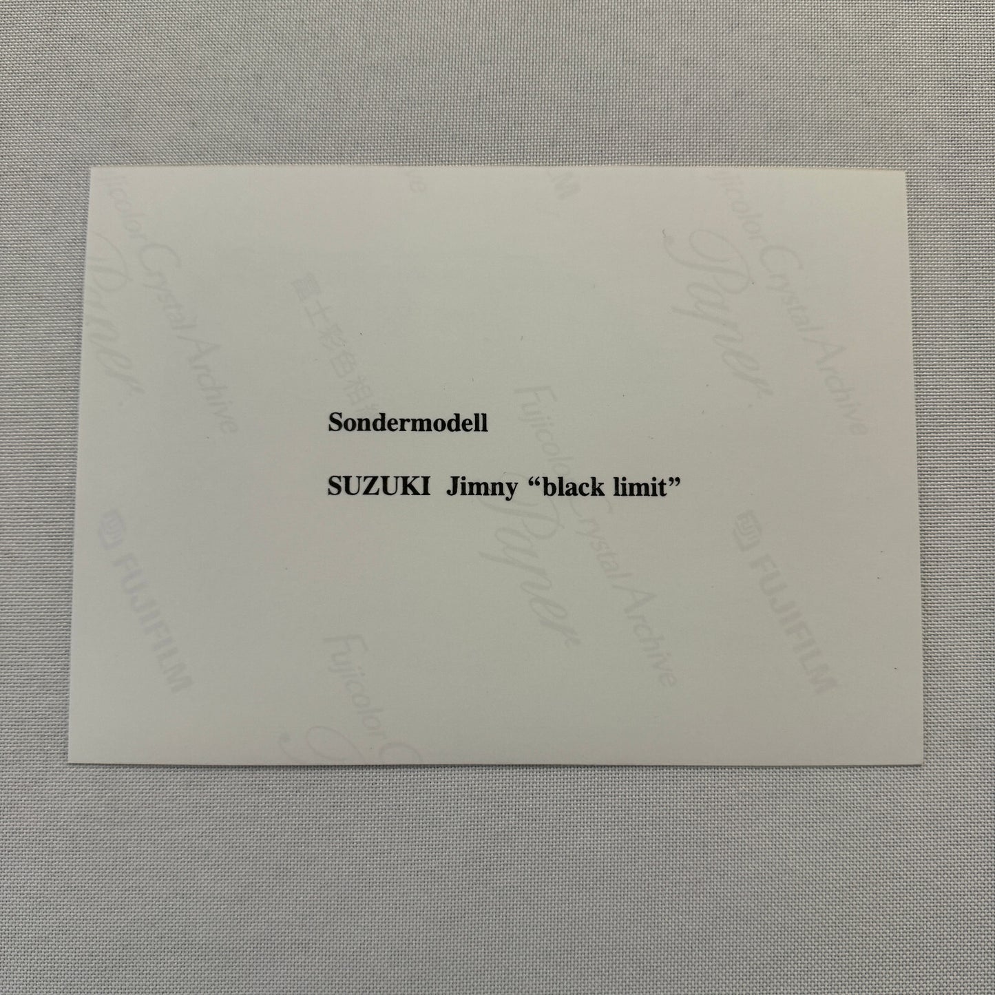 Suzuki Jimny Black Limit Truck Factory Press Photo Photograph German