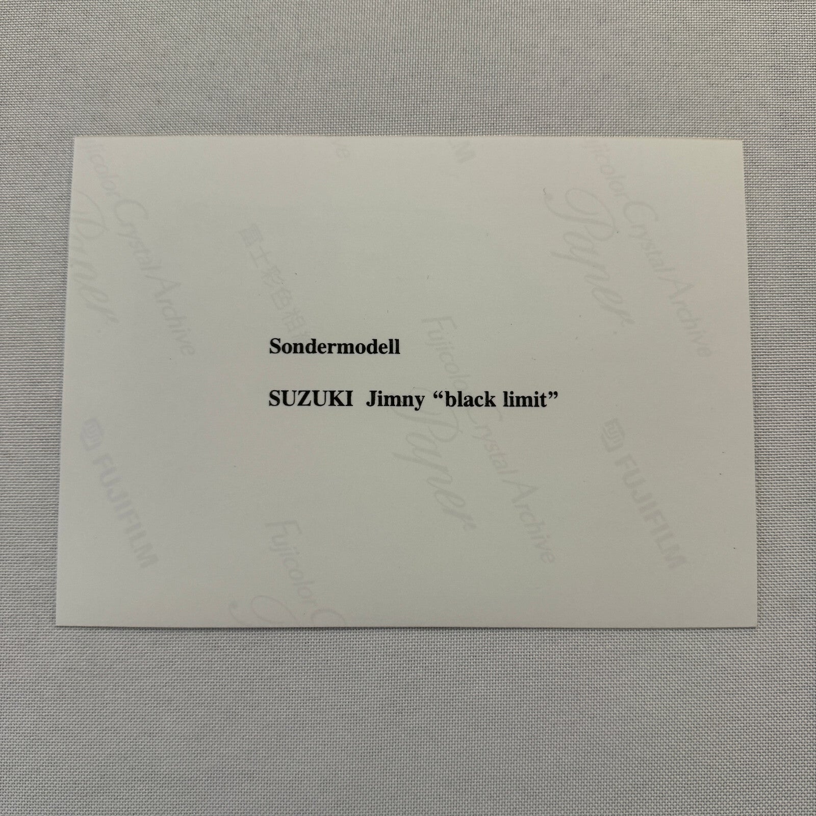 Suzuki Jimny Black Limit Truck Factory Press Photo Photograph German