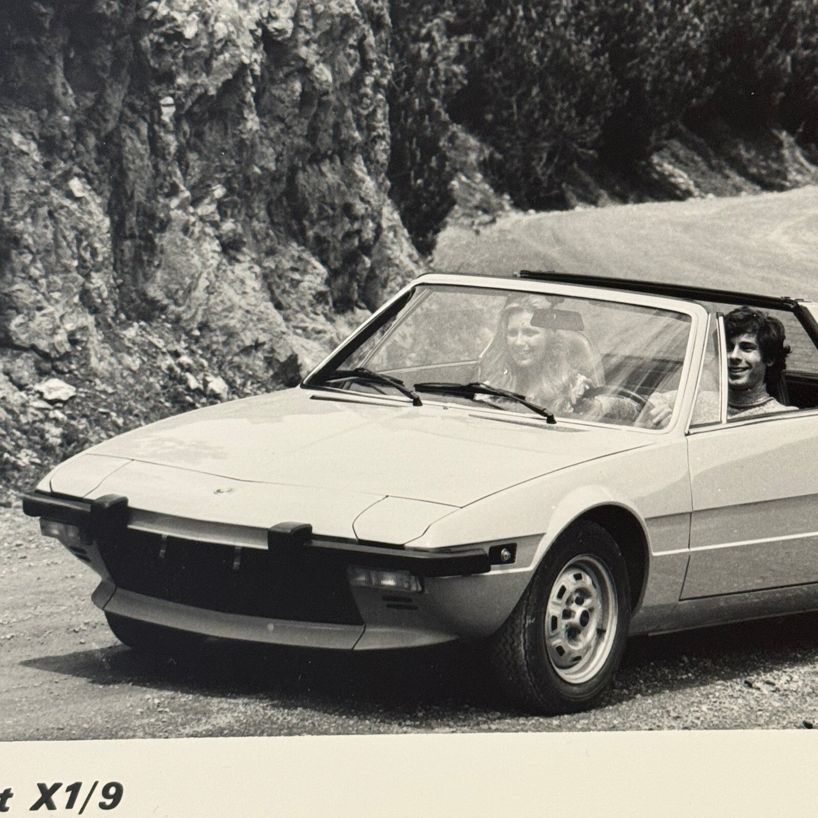 Fiat X1/9 Sports Car Factory Press Photo Photograph Print Vintage Fiat X19
