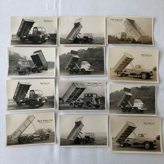 Vintage Pilot Works Ltd Dump Truck Photo Photograph Lot of 13 - BEDFORD Ford +