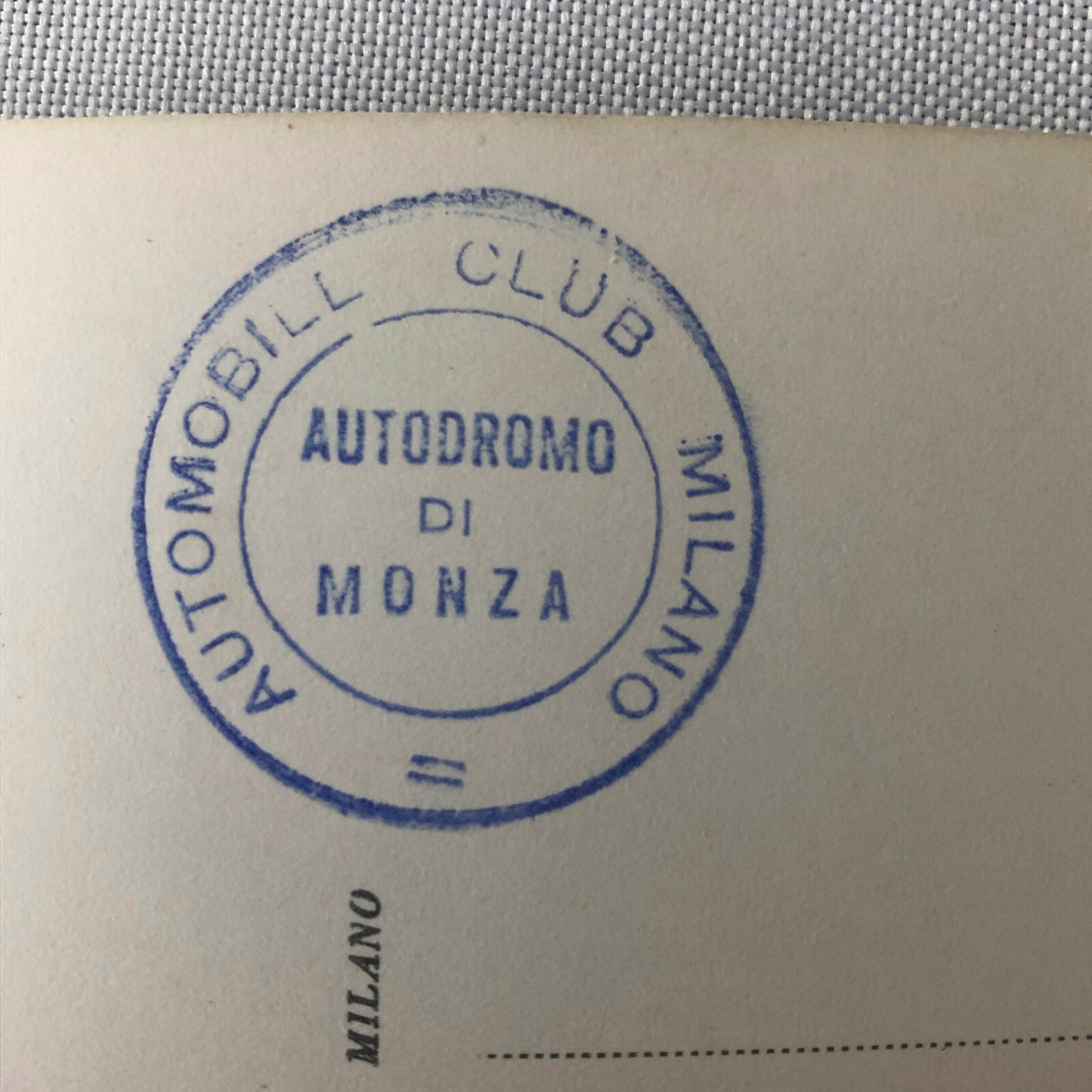 Vintage Autodromo Nazionale Monza Photo Photograph Postcard - Automobile Club 