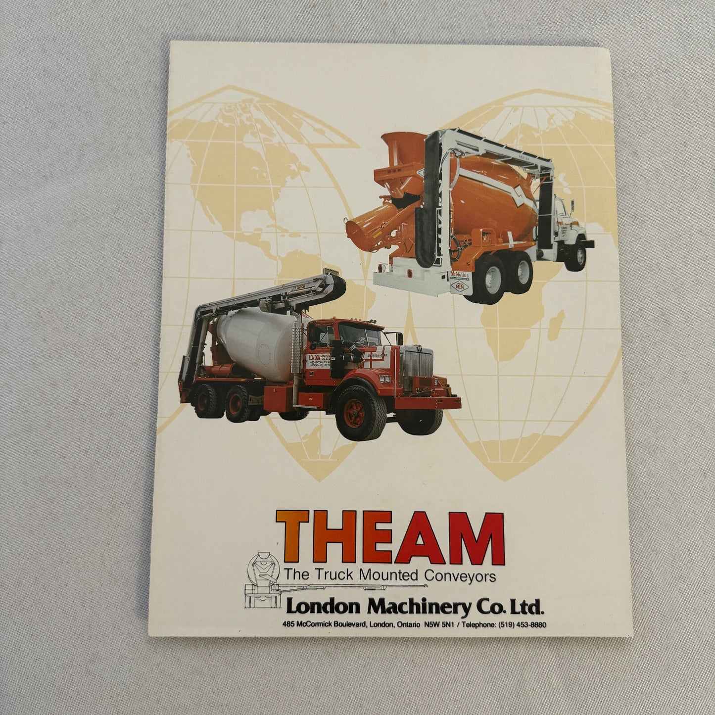 London Mahinery Company Theam Truck Mouhnted Concrete Conveyor Brochure Catalog