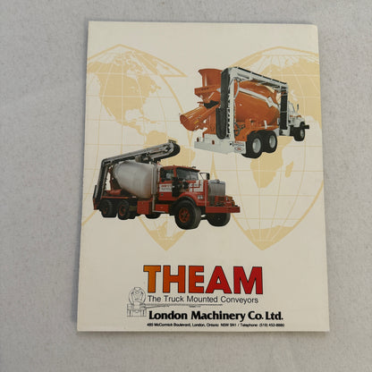 London Mahinery Company Theam Truck Mouhnted Concrete Conveyor Brochure Catalog