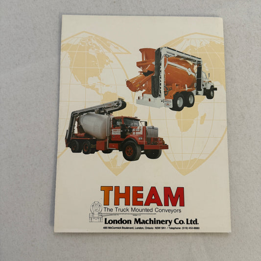 London Mahinery Company Theam Truck Mouhnted Concrete Conveyor Brochure Catalog