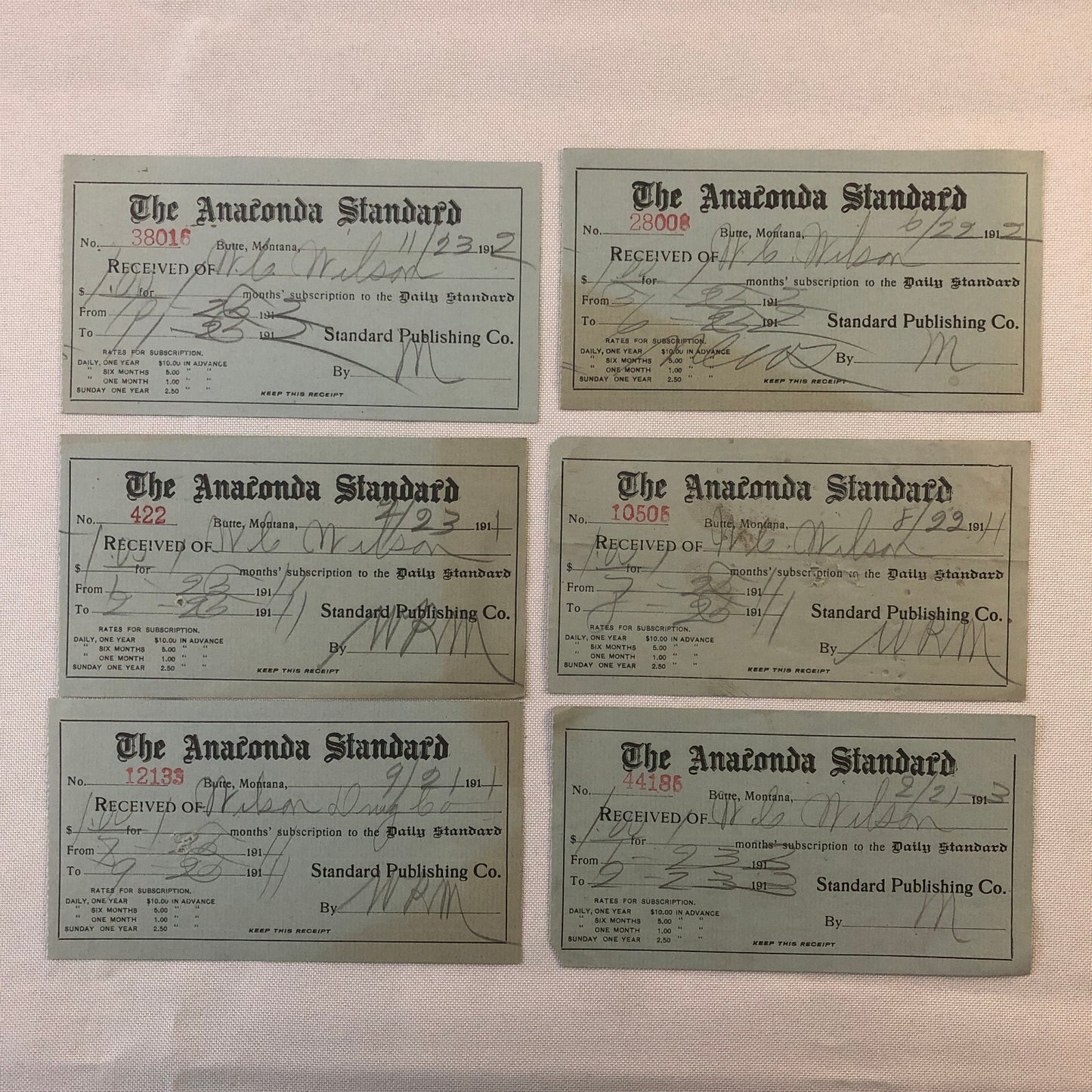 The Anaconda Standard Butte Montana Newspaper Document Ephemera Lot 16x 1910s
