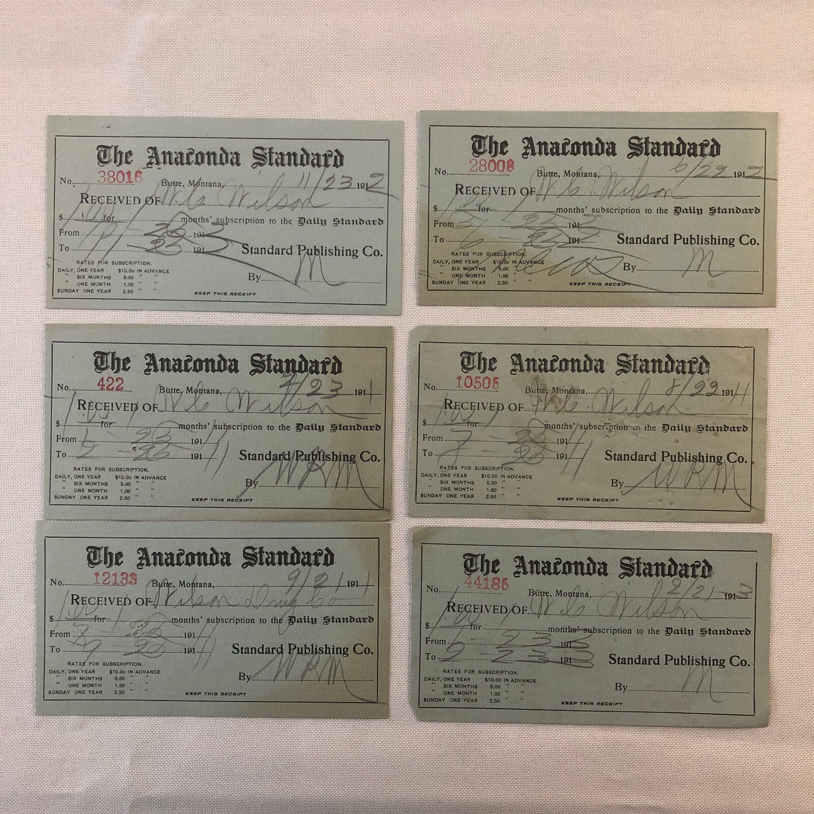 The Anaconda Standard Butte Montana Newspaper Document Ephemera Lot 16x 1910s