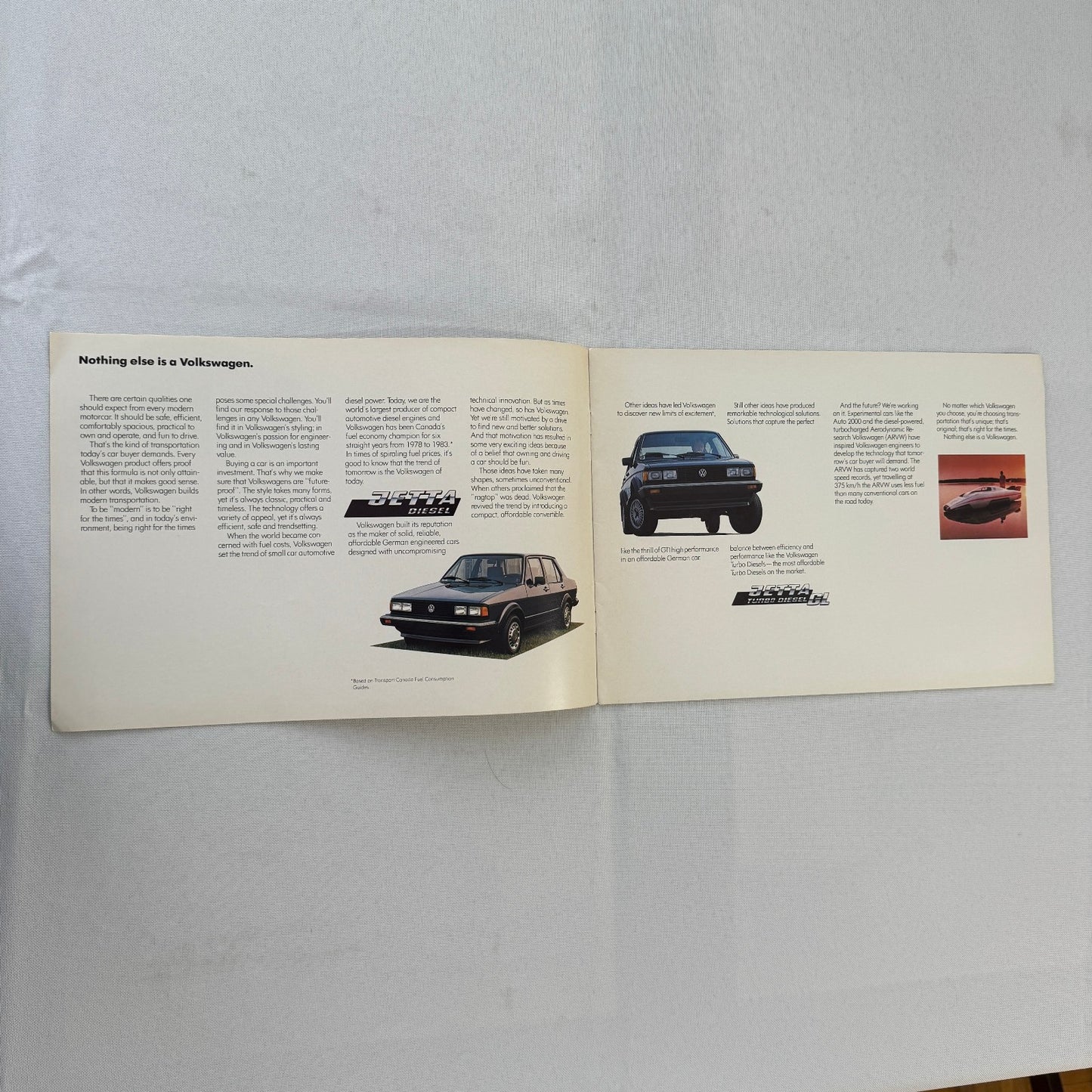 1984 Volkswagen VW Jetta Car Sales Brochure Advertising Catalog Canadian