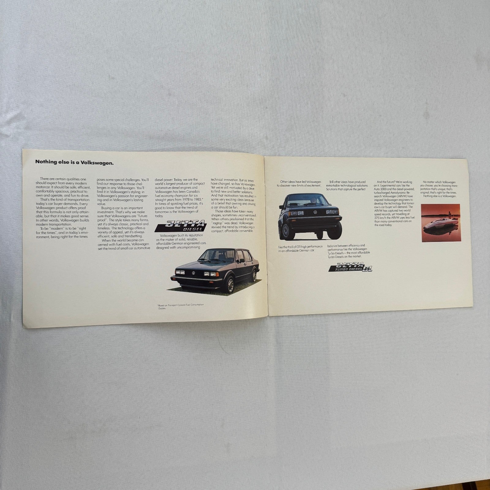 1984 Volkswagen VW Jetta Car Sales Brochure Advertising Catalog Canadian