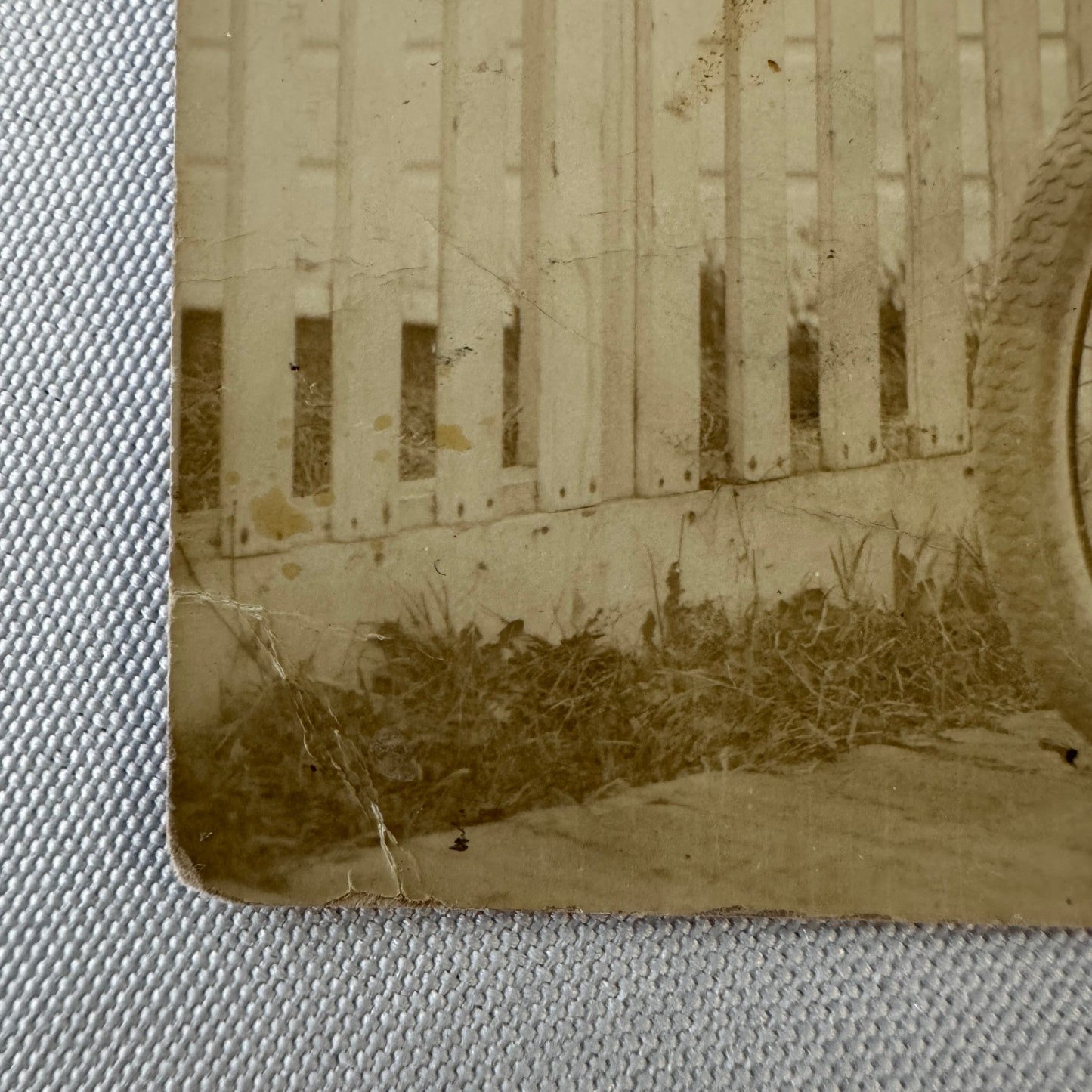 Antique Indian Motorcycle Bicycle Rider Real Photo Postcard RPPC Vintage Bike