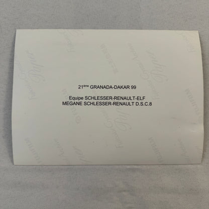 Granada Dakar Rally Renault ELF Team Jean Louis Schlesser 1999 Presss Kit