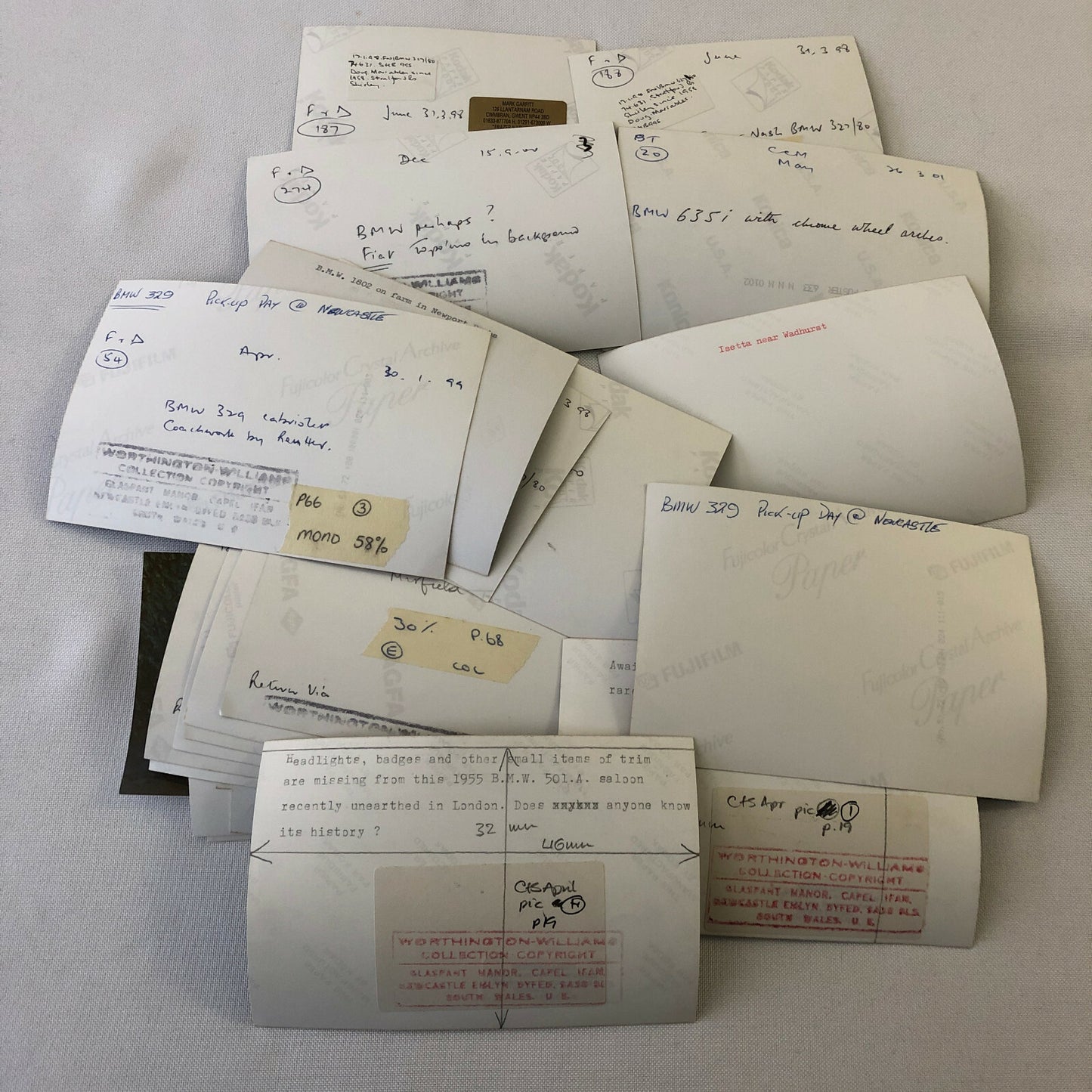 Vintage BMW Barn Find Junk Yard Car Part Photo Photograph Lot of 25 - 329 501 +