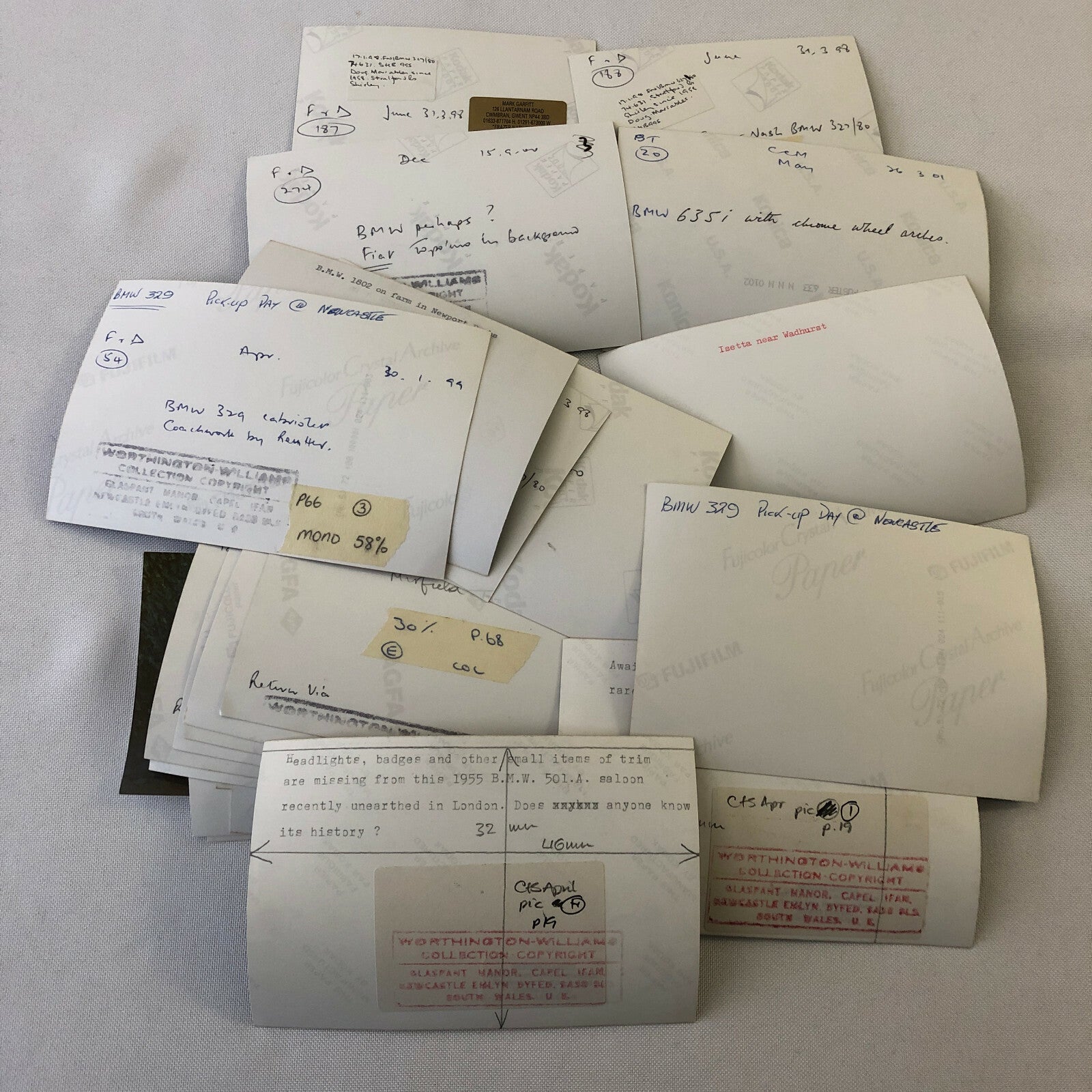 Vintage BMW Barn Find Junk Yard Car Part Photo Photograph Lot of 25 - 329 501 +