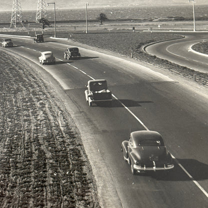 Vintage Cars on California Highway Photo Photograph Print Associated Press
