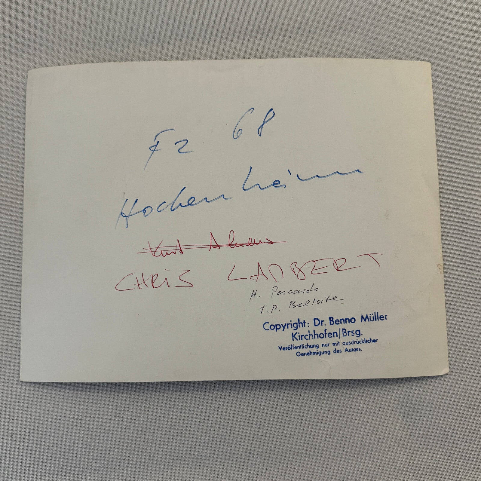 Vintage Racing Photo Photograph Henri Pescarolo Jean Pierre Beltoise  1968 F2