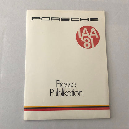 1981 1982 Porsche Press Kit w/ Photos 944 928 924 911SC 911 Turbo + GERMAN TEXT