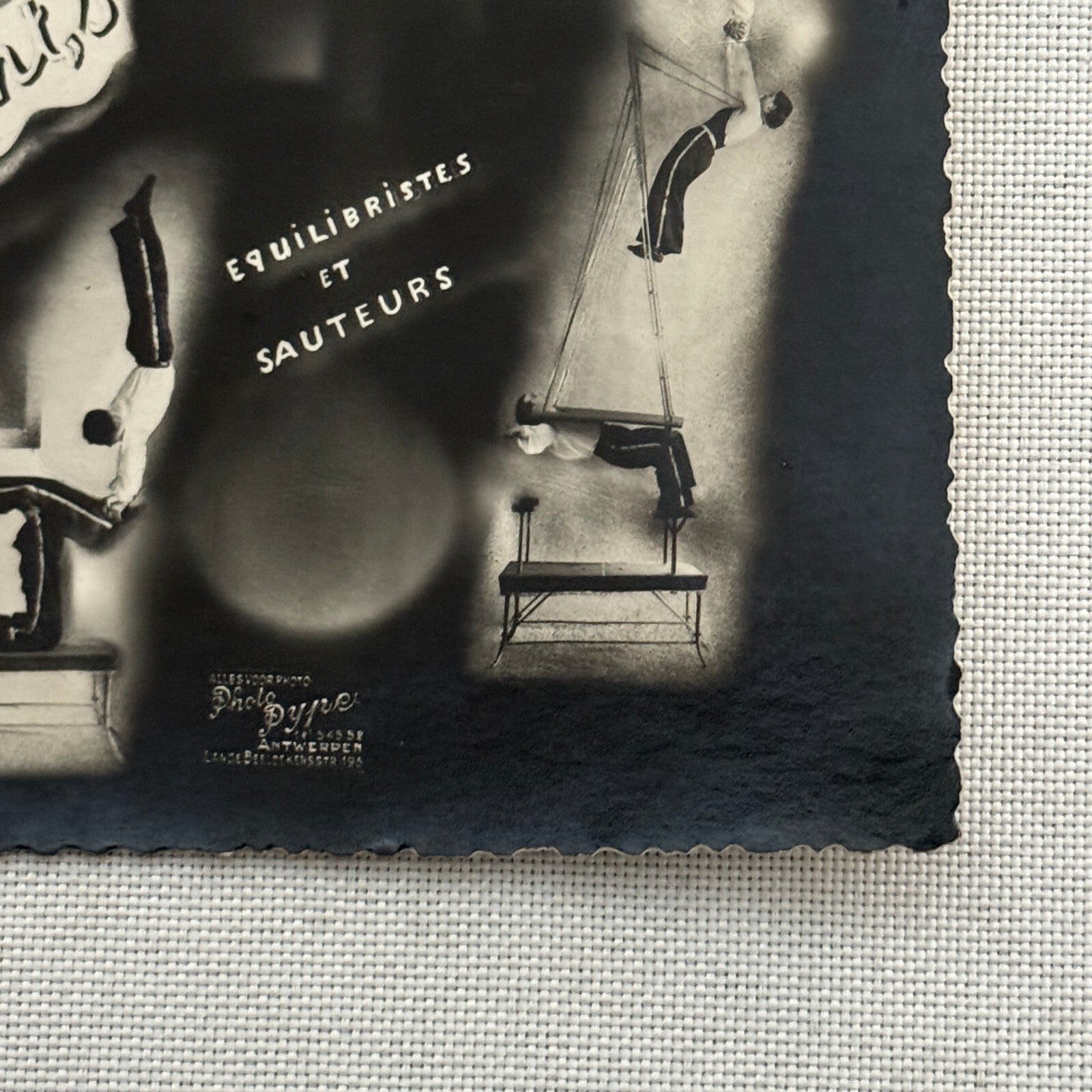 Vintage Circus Act Postcard Post Card Acrobatic Acrobat Tumbling Act