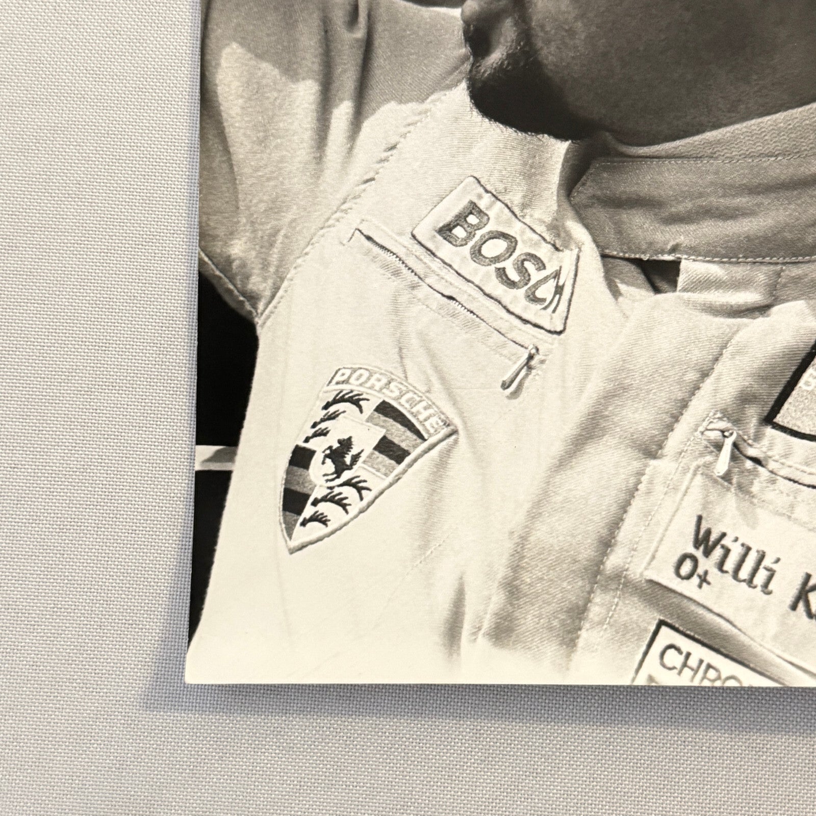 Vintage Porsche Racing Driver Photo Photograph Willi Kauhsen