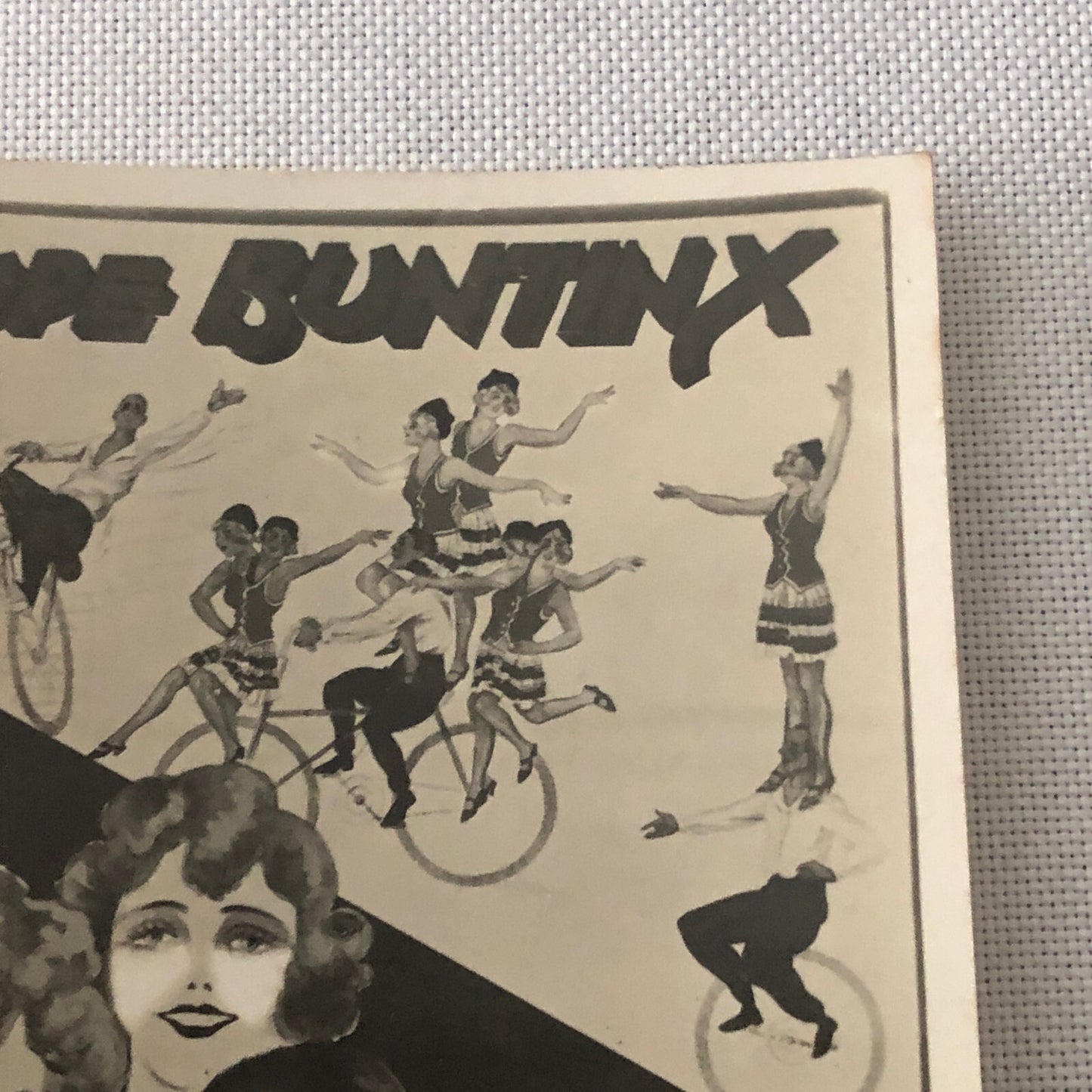 Vintage Circus Balancing Act Bicycle Bike Postcard Post Card Troupe Buntinx