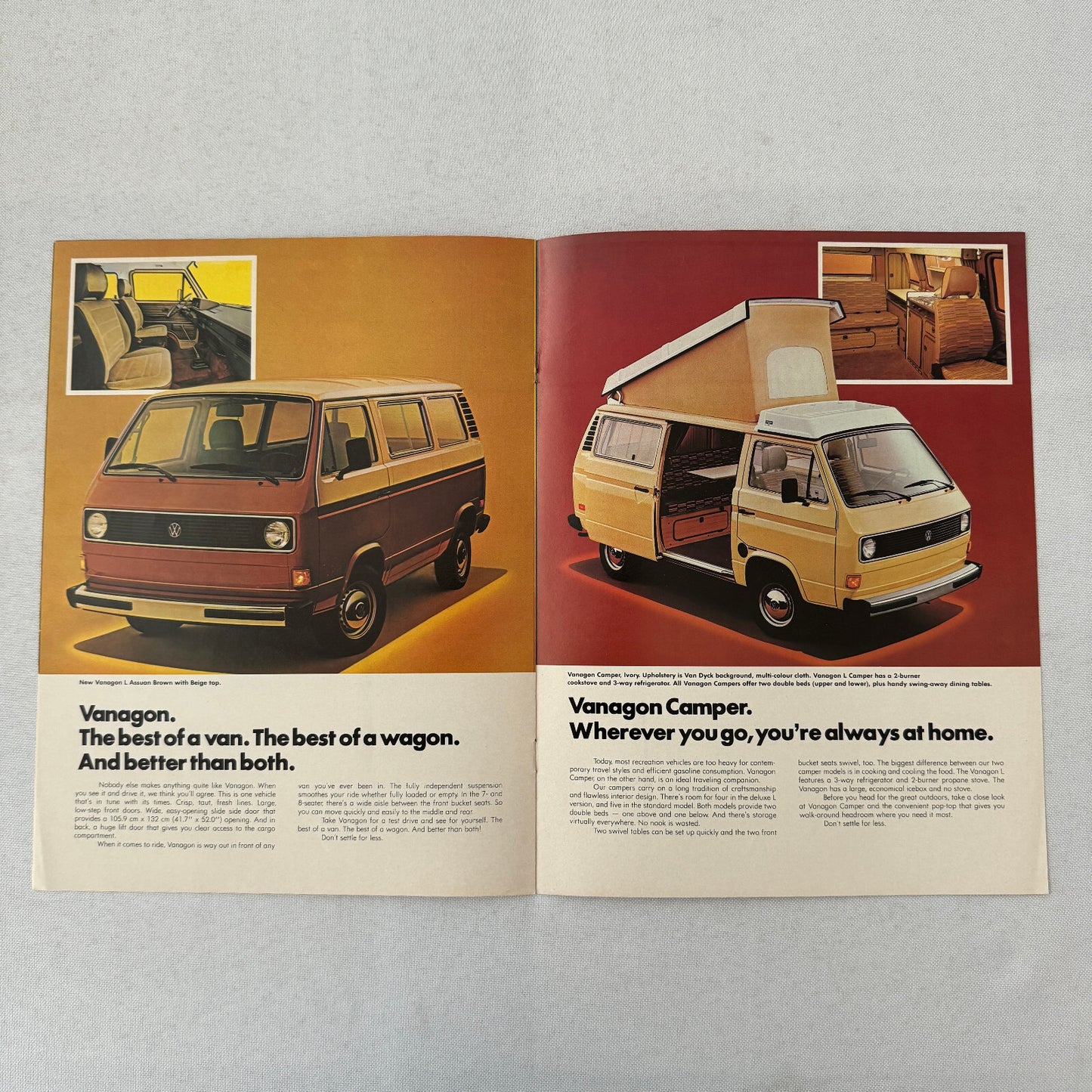 1981 Volkswagen VW Car Sales Brochure Catalog Vanagon Camper Jetta Scirocco +
