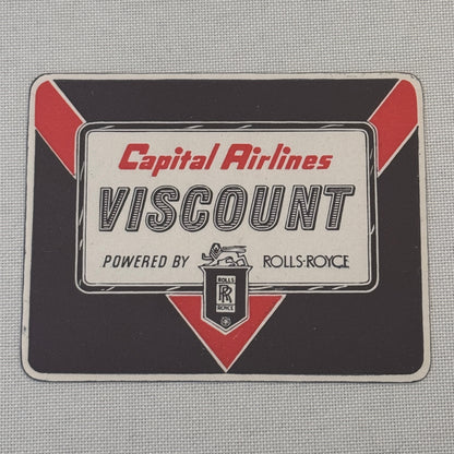 Vintage Capital Airlines Viscount Powered by Rolls Royce Airline Aircraft Label
