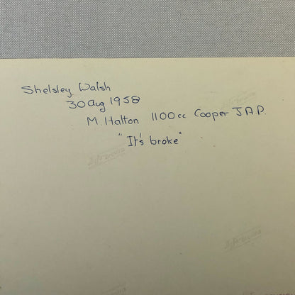 Vintage Racing Photo Photograph Print Shelsley Walsh Cooper Car 1958 Mike Hatton