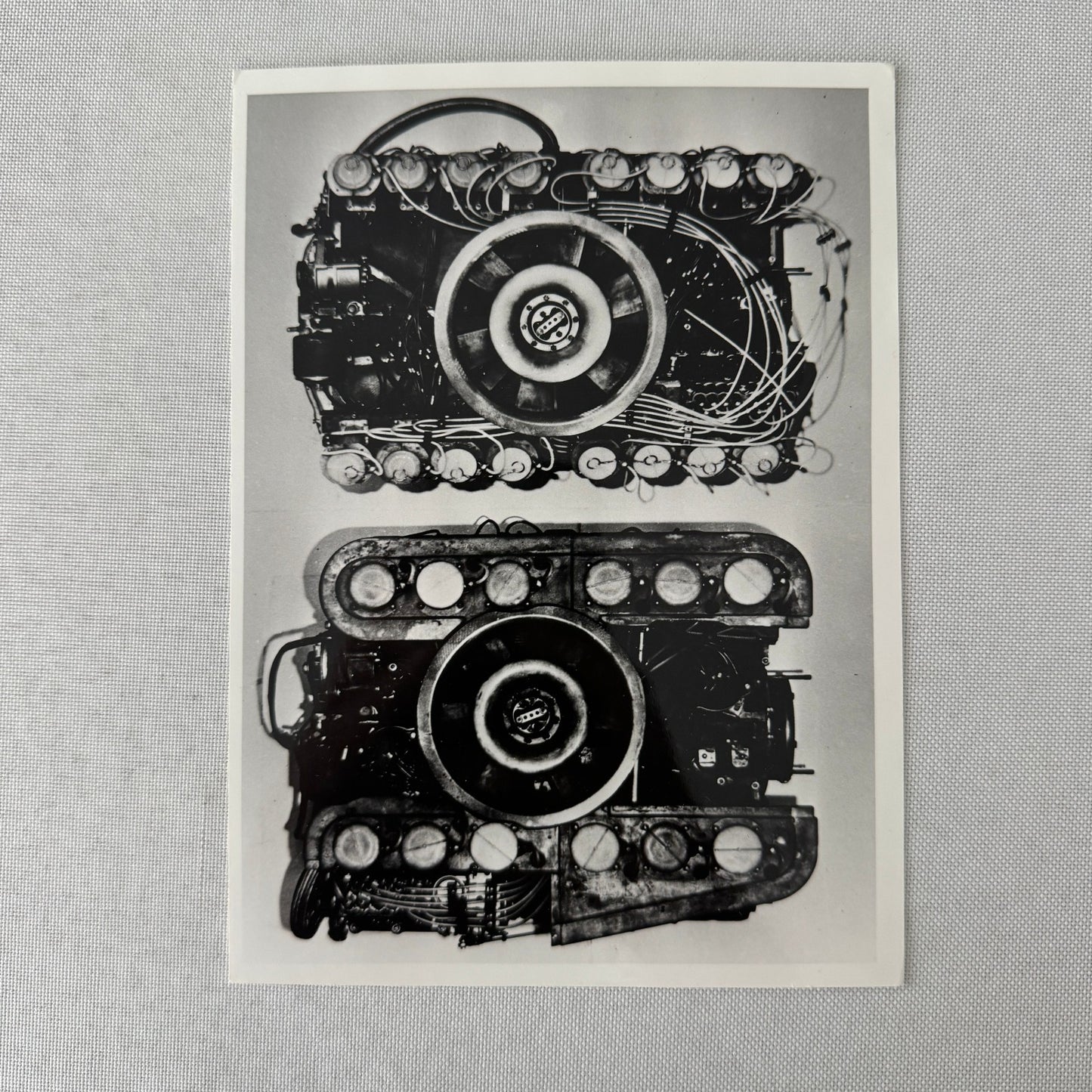 Porsche Racing Car Engine Photo Photograph Print Unidentified