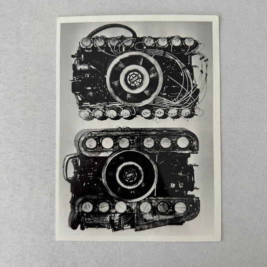 Porsche Racing Car Engine Photo Photograph Print Unidentified