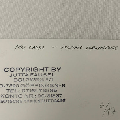 Vintage Racing Photo Niki Lauda Michael Kranefuss 1972 Hockenheim F2 Motorsport
