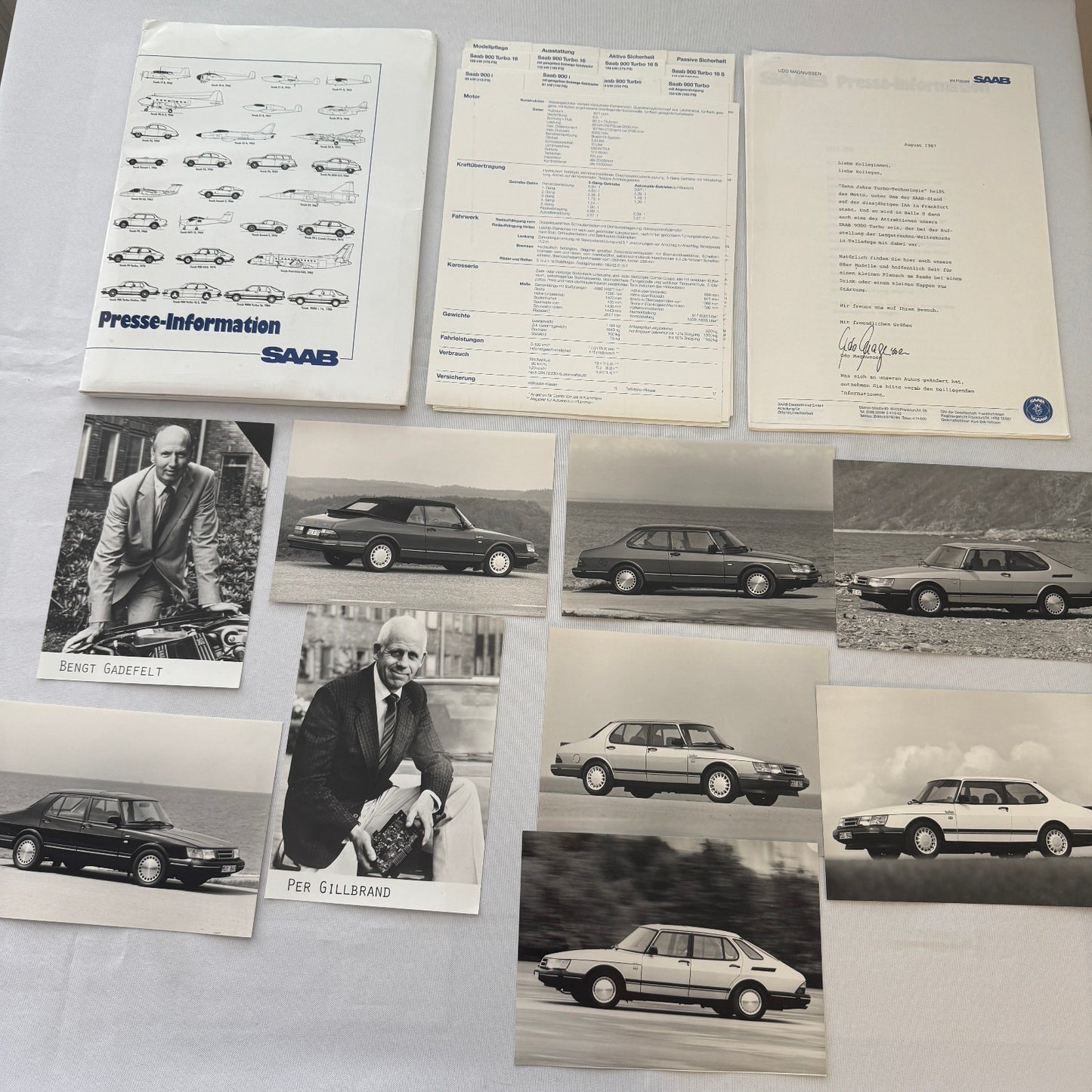 1988 Saab Press Kit Brochure Photos Saab 900 Turbo Cabriolet Convertible GERMAN
