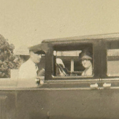Vintage Automobile Photo Photograph Print Snapshot Women in Car