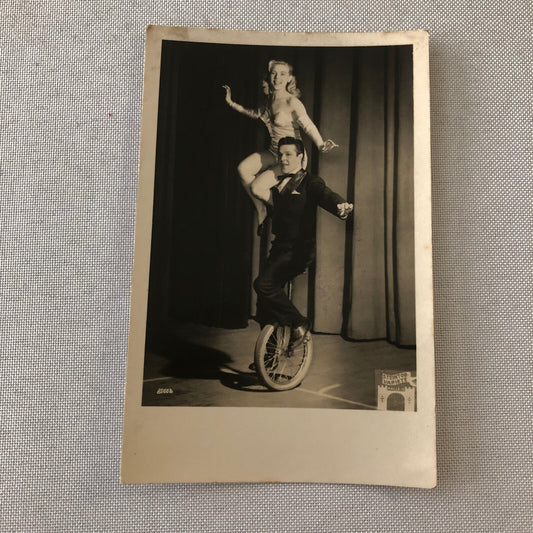 Circus Performer Balancing Act on Unicycle Photo Photograph Renellis