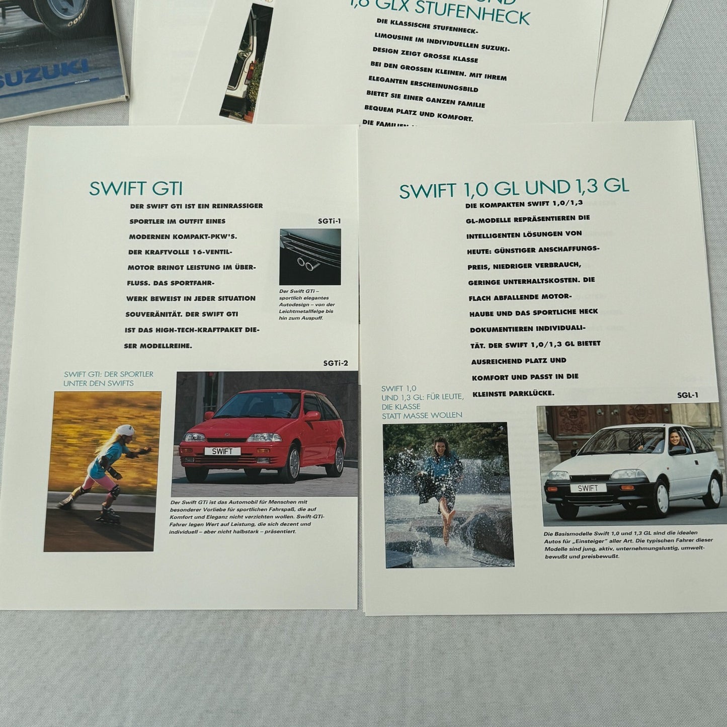 1993 Suzuki Press Kit Brochure German Suzuki Swift Samurai Vitara Super Carry