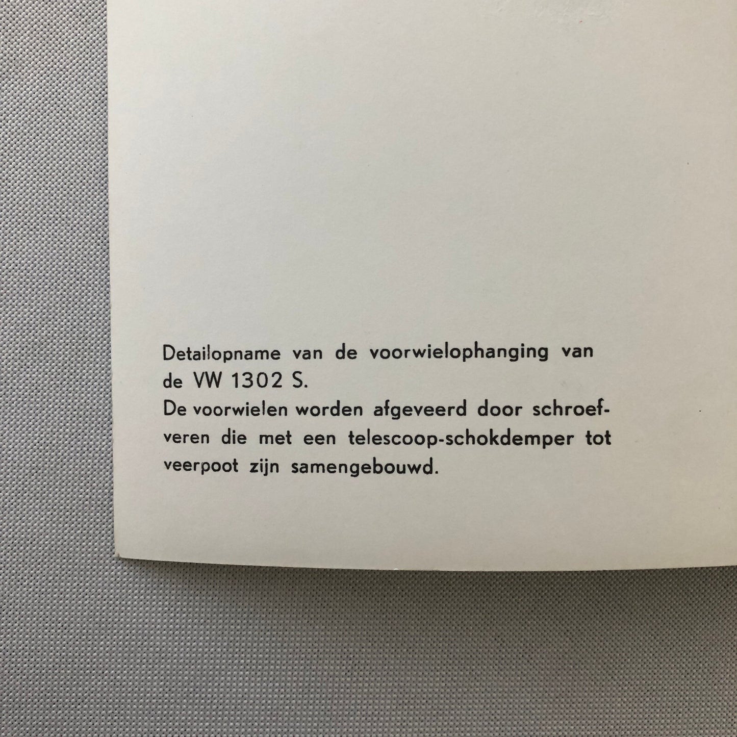 Vintage Volkswagen VW Beetle Factory Press Photo Photograph DUTCH Caption 1970