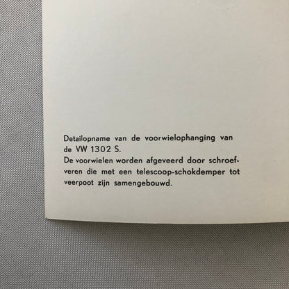 Vintage Volkswagen VW Beetle Factory Press Photo Photograph DUTCH Caption 1970