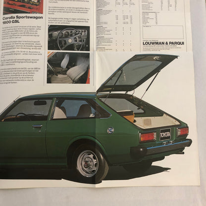 Toyota Corolla Sportswagon Station Wagon Sales Brochure Catalog Poster DUTCH