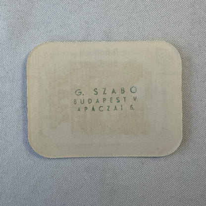 Vintage Hotel Travel Luggage Label Hotel Park Budapest Hungary Hungarian