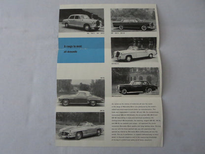 Vintage Mercedes Benz Sales Brochure Catalog 300SL 190SL 190 300 220 300 SL +