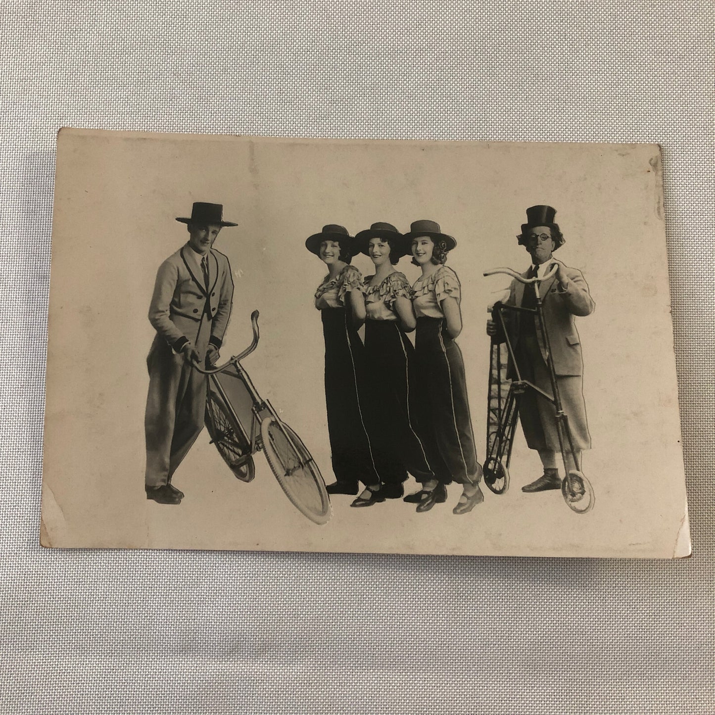 Circus Performer Vintage Photo Photograph Clown Bicycle