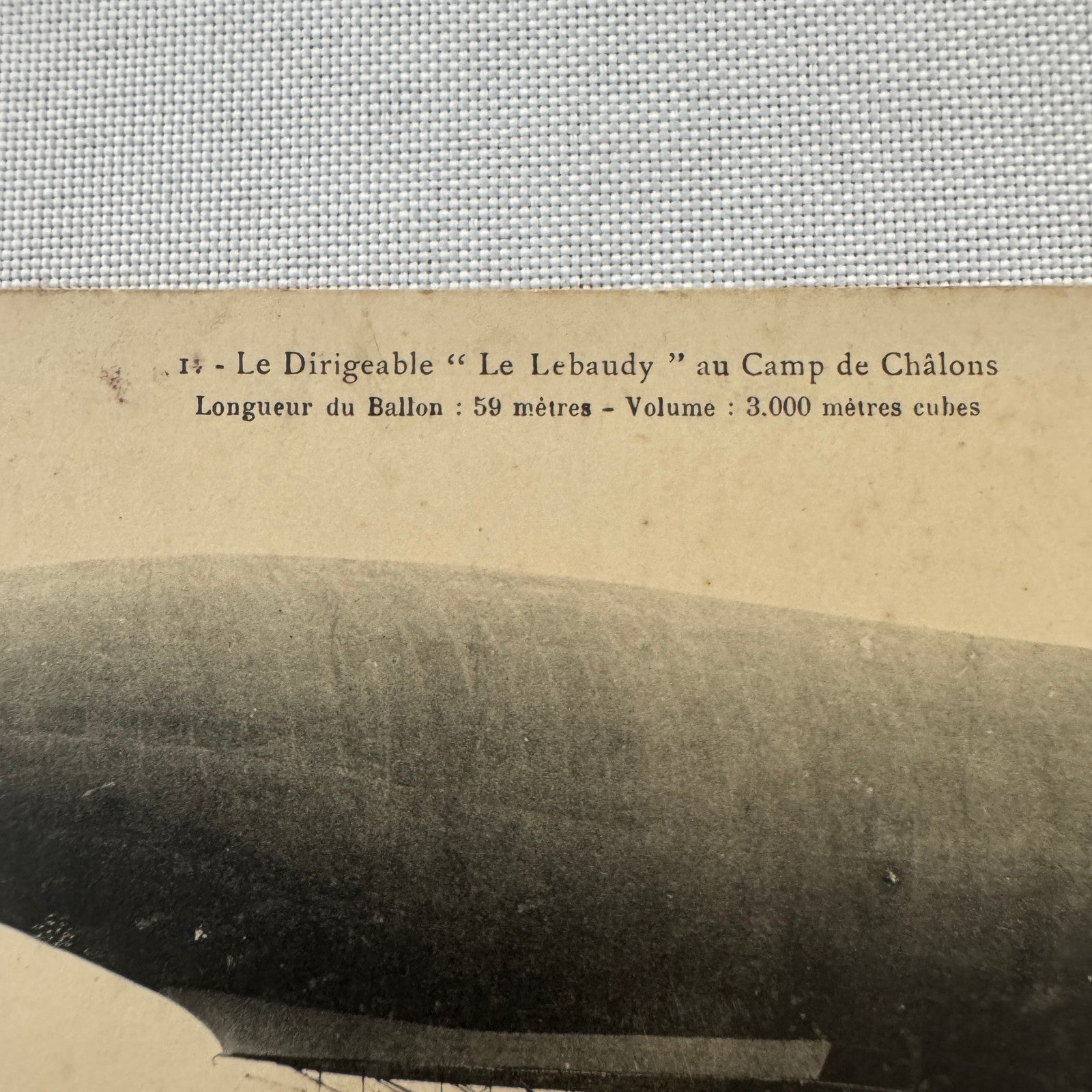 Vintage Zeppelin Airship Dirigible Postcard Post Card French Le Lebaudy