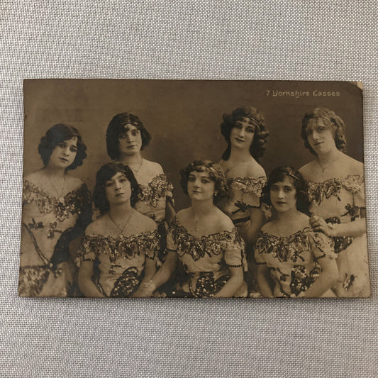 Circus Performer Acrobats Dancer Troupe RPPC Real Photo Postcard Unknown History