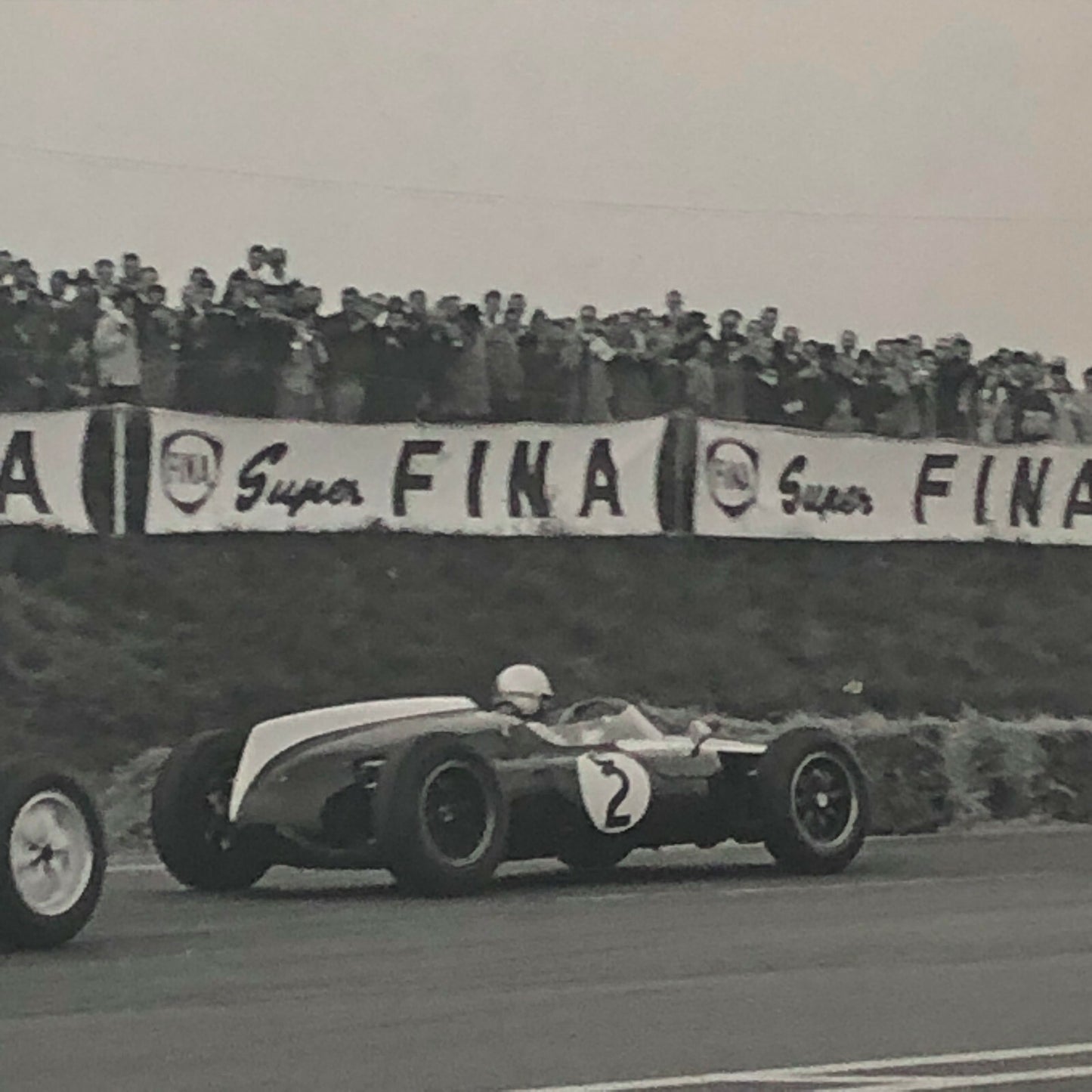 Vintage 1961 Grand Prix Racing Photo Photograph Stirling Moss Jack Brabham 