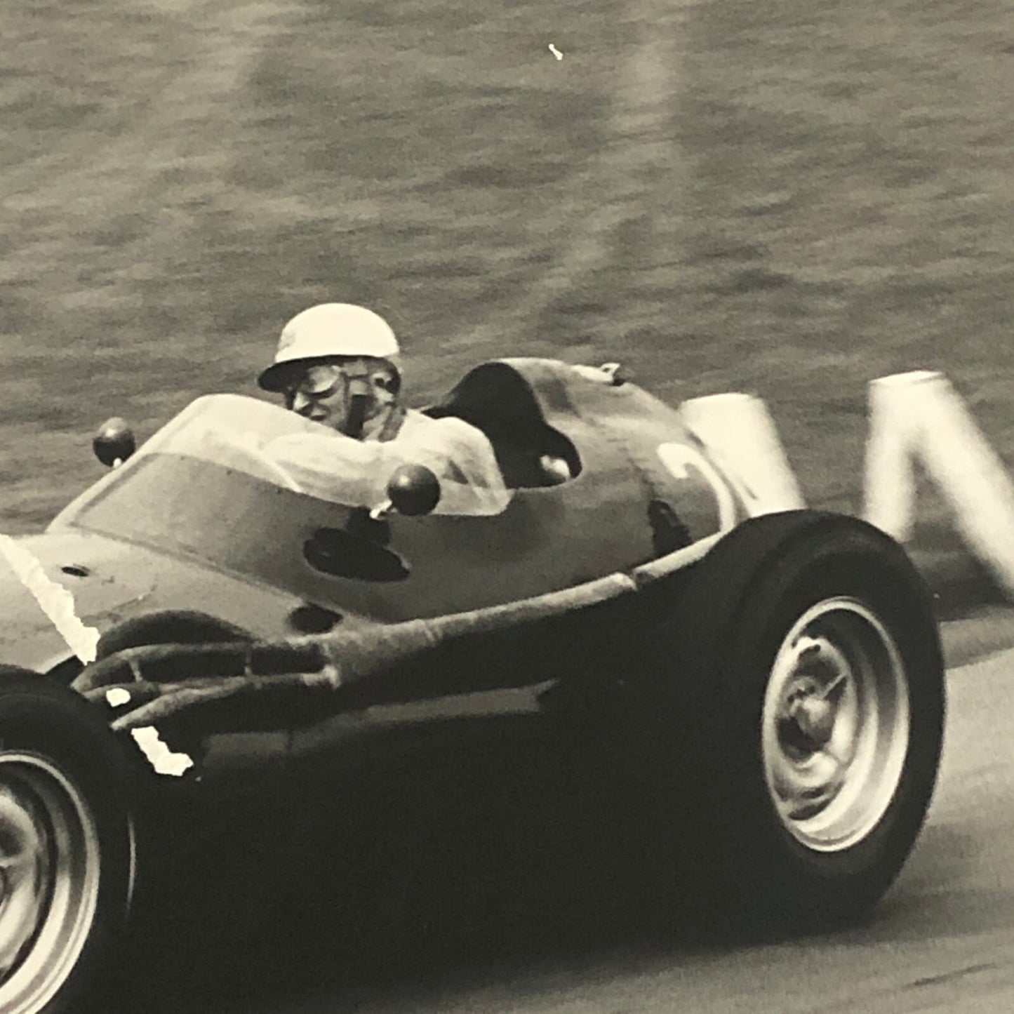 Vintage Racing Photo Photograph BRM Car Harry Schell